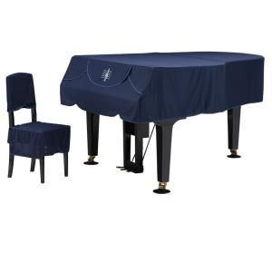 グランドピアノカバー　GP-440NV　ト音記号刺繍ニット系　ネイビー 　カワイ スタインウェイ デ...