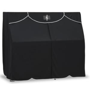 アップライトピアノカバー ト音刺繍バイヤス おしゃれ　ピアノオールカバー UP-440BK　