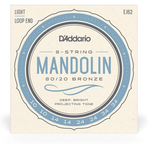 【ゆうパケット・送料無料】【D'Addario （ダダリオ）】マンドリン弦　EJ62 (EJ-62)