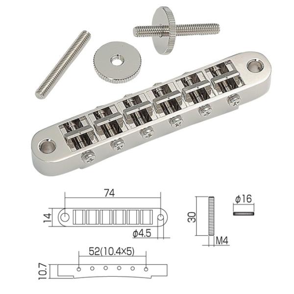 【ギターパーツ】【ブリッジ】【GOTOH】エレキギター用ブリッジ　GE103B　ゴールド