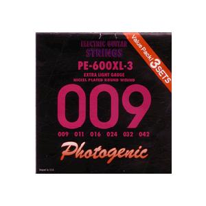 *【Photogenic(フォトジェニック) エレキギター弦 PE-600XL (3set pack)】｜gakkiland-thanks