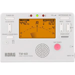 【ゆうパケット・送料無料】【KORG】 チューナー メトロノーム TM-60 WH ホワイト｜楽器ランド サンクス