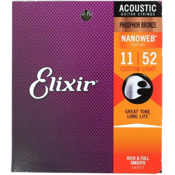 【メール便発送 代引き不可】【Elixir（エリクサー）アコギ弦(フォスファーブロンズ)】ナノウェブ...