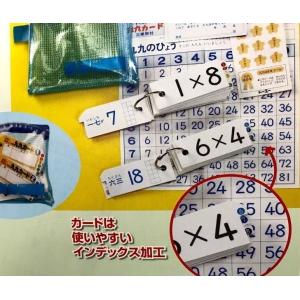 ソフトケース入り九九カード 掛け算 九九 カード 計算 暗算 かけ算 知育 小学校 算数 暗記 暗唱