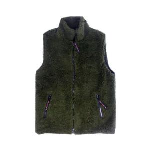 Farfiled FARFIELD ファーフィールド FLEECE フリース　スタンドダブルジップベスト　イギリス製　Olive｜gaku-shop