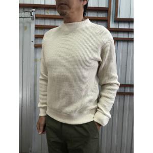 Jackman　ジャックマン 　JM7653 Waffle Midneck ワッフル素材ミッドネックカットソー Ivory アイボリー｜gaku-shop