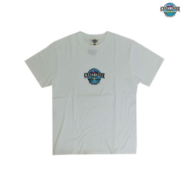 CRAZY CREEK 【SALE】メンズ ホワイトロゴ EMB Tシャツ　刺繍ロゴ入り クレイジー...