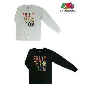 FRUIT OF THE LOOM 【SALE】フルーツオブザルーム Photo Logo ロングスリーブＴシャツ　Black White｜gaku-shop