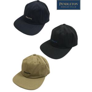 PENDLETON(ペンドルトン) 【SALE】エンブロイダリーベースボールキャップ　コットンキャップ　Black Navy LightBrown｜gaku-shop