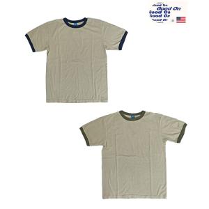 【SALE】GOOD ON グッドオン GOST110 SS RINGER TEE リンガーTシャツ　Navy  Olive｜gaku-shop