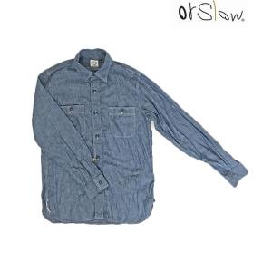 orSlow オアスロウ 01-8070-84 Work Shirts Chambray シャンブレーワークシャツ Blueの商品画像
