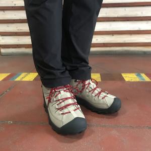 KEEN キーン  ターギー2 【SALE】軽トレッキングシューズ　 ミッドソール  防水ハイキングシューズ 　Safari/Red Carpet｜gaku-shop