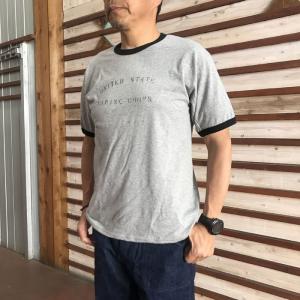 orslow オアスロウ【SALE】 プリントリンガーTシャツ 01-0021-64 TWO TONE T-SHIRT ツートンTシャツ Heather Gray｜gaku-shop