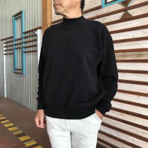 MANUAL ALPHABET 【SALE】マニュアルアルファベット  MA-C-203 BRUSHED SWEAT MOCKNECK モックネックスウェット　Black｜gaku-shop