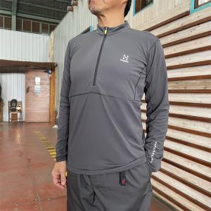 HAGLOFS ホグロフス国内正規品 L.I.M Tempo Trail Halfzip リムテンポトレイル ハーフジップ　マグネタイト｜gaku-shop