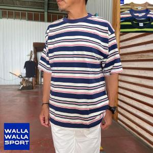 WALLA WALLA SPORTS ワラワラスポーツ  STRIPE TEE 　ショートスリーブ ストライプボーダーティー　日本製｜gaku-shop