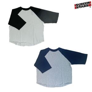 SCREEN STARS スクリーンスターズ【SALE】2321-042SS3 Wide Baseball Tee ワイドベースボールTシャツ AshNavy  WhiteBlack｜gaku-shop