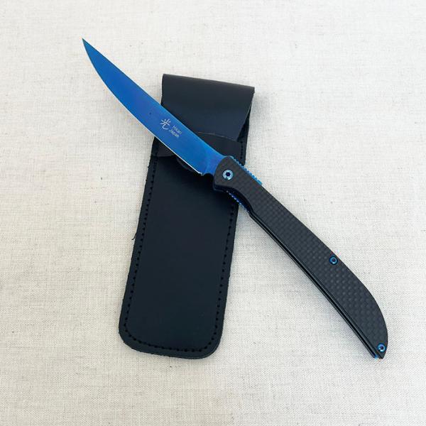 光　ヒカリ ステーキナイフ  HKSK01 折り畳みステーキナイフD2チタンコート　カーボンファイバ...