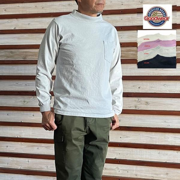 GOODWEAR グッドウエア　モックネックTシャツ　USA製　アメリカ製　日本別注　モックネックT...