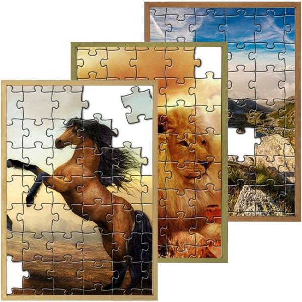 ジグソーパズル額 BH-W01F アクリル付 /額縁内寸法(適合するパズルの大きさ):360×490...