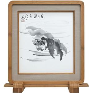 硯屏　けんびょう　書道具 楽天市場】【煎茶道具 硯屏（けんびょう）】 墨石 龍型 2種類より選択