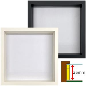 立体額 フレーム＋紙BOX A4 シャンパンホワイト ボックスフレーム 額縁