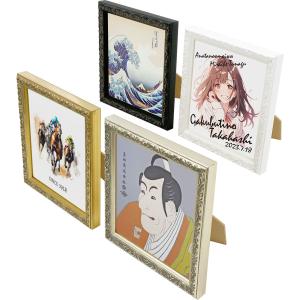 ミニミニ色紙額 7910 ガラス付 卓上スタンド付 /75×75(ミニミニ)サイズ