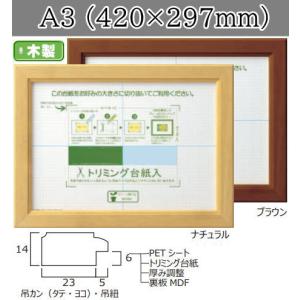 OAカノエ A3(297×420mm) 賞状額 コピー用紙サイズ 大仙 木製額縁｜gakubutiya