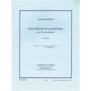 [楽譜] オーディションのための6つの小品No.4-6 【サクソフォーン三重奏】 《輸入木管アンサンブル》 (SIX PIECES DAUDITION 4-6 (3 Sax)の商品画像