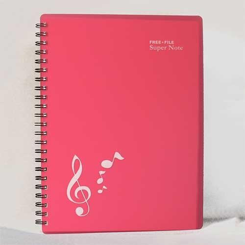 FREExFILE SuperNote 20 オリジナルデザイン　ト音記号（ピンク）