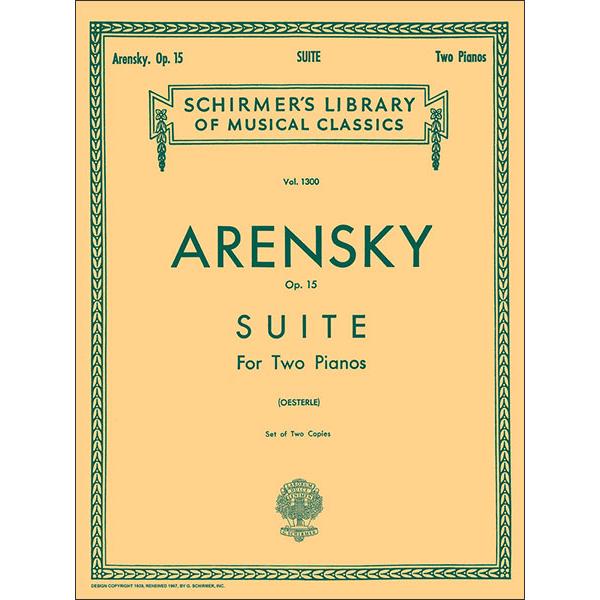 楽譜　アレンスキー／（2台のピアノのための）組曲 第1番 作品15（ピアノ×2／2台ピアノ）（502...