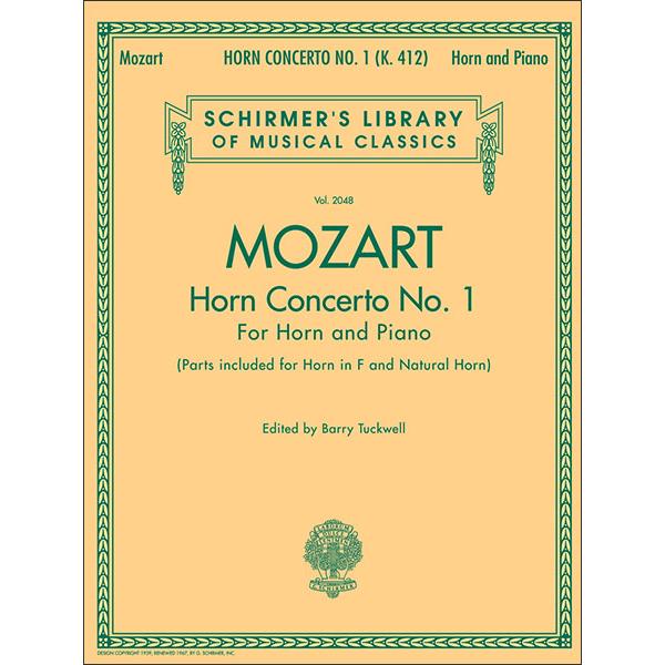 楽譜　W.A.モーツァルト／ホルン協奏曲 第1番 ニ長調 K.412（ホルン＆ピアノ伴奏／輸入楽譜（...