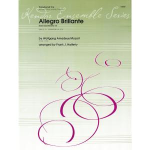 楽譜　モーツァルト／アレグロ・ブリランテ（「ディヴェルティメント4番」より）（16562／木管3重奏...