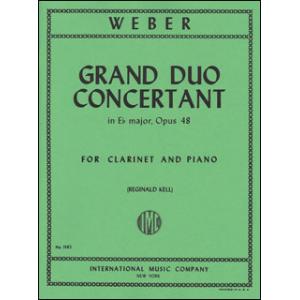 楽譜　ウェーバー／グランド・デュオ・コンチェルタント（協奏的大二重奏曲）変ホ長調 Op.48(158...