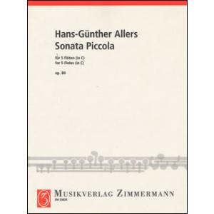 楽譜　ハンス=ギュンター・アラース／ソナタ・ピッコラ（小ソナタ）作品80（Fl5重奏）(ZM3382...