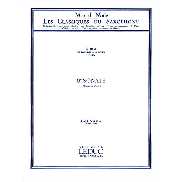 楽譜　ヘンデル／ヴァイオリンソナタ第6番(AL20830／アルトサクソフォンとピアノ／輸入楽譜（T）...