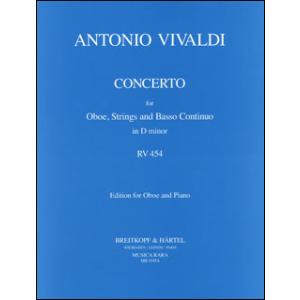 楽譜　ヴィヴァルディ／オーボエ協奏曲 ニ短調 RV454(MR 1945-10／オーボエとピアノ／輸...