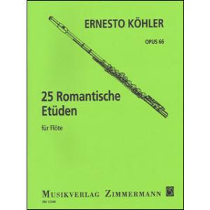 楽譜　ケーラー／25のロマンティックな練習曲 Op.66(ZM12240／フルート教本／輸入楽譜（T...