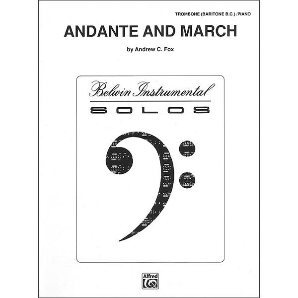 楽譜　フォックス／アンダンテとマーチ(PROWI00161／トロンボーン・ソロとピアノ／輸入楽譜（T...