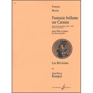 楽譜　ボルヌ／カルメンの主題による華麗なる幻想曲(MRB1457／M043014577／フルートとピ...