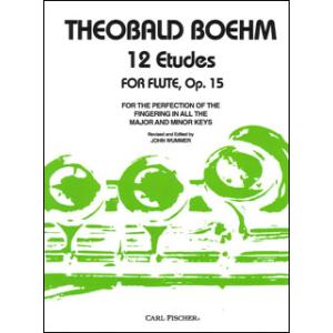 楽譜　ベーム／12の練習曲 Op. 15 【Flute】(O82／フルート教本／輸入楽譜（T）)