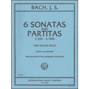 楽譜　J. S. バッハ／無伴奏ヴァイオリンのためのソナタとパルティータ　S(BWV）. 1001-1006（ガラミアン編）(2525／ヴァイオリン・ソロ／輸入楽譜（T）)