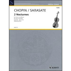 楽譜　ショパン(サラサーテ編)／2つの夜想曲 (／VLB 171／49019368／ヴァイオリン・ソロ＆ピアノ／輸入楽譜（T）)