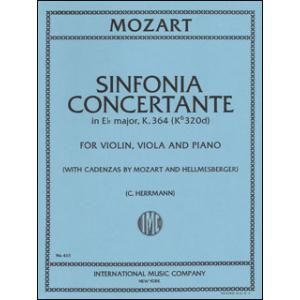 楽譜　モーツァルト／ヴァイオリンとヴィオラのための協奏交響曲 変ホ長調 K. 364 (ピアノ伴奏版...