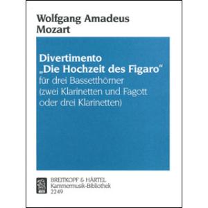 楽譜　モーツァルト／ディヴェルティメント (オペラ「フィガロの結婚」のための)（EBKM 2249／...