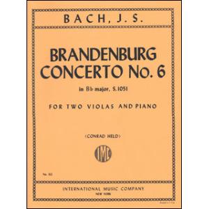 楽譜　J. S. バッハ／ブランデンブルク協奏曲 第6番 変ロ長調 BWV1051(ヴィオラ2重奏＆ピアノ（スコアとパート譜セット）／輸入楽譜（T）)｜gakufunets