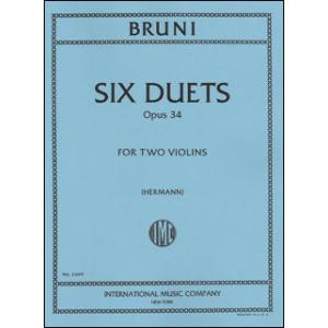 楽譜　ブルーニ／6つの二重奏曲 作品34 【ヴァイオリン二重奏】(【769605】／2669／ヴァイ...