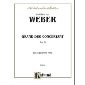 楽譜　ウェーバー／大協奏的二重奏曲 作品48 (グランド・デュオ・コンチェルタント)(クラリネット＆...
