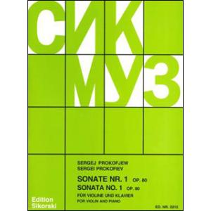 楽譜　プロコフィエフ／ヴァイオリン・ソナタ 第1番 作品80(【84219】／SIK2215／504...