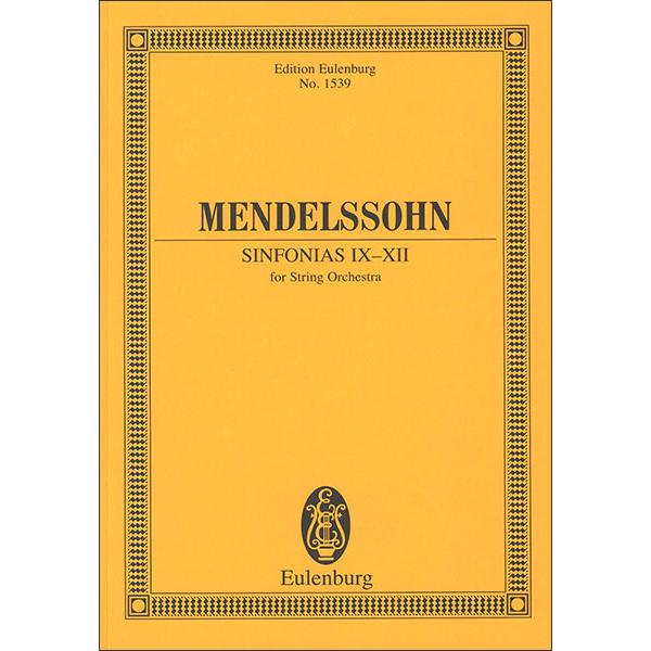 楽譜　メンデルスゾーン／弦楽のための交響曲 第9番−第12番(49016716／スタディスコア (小...